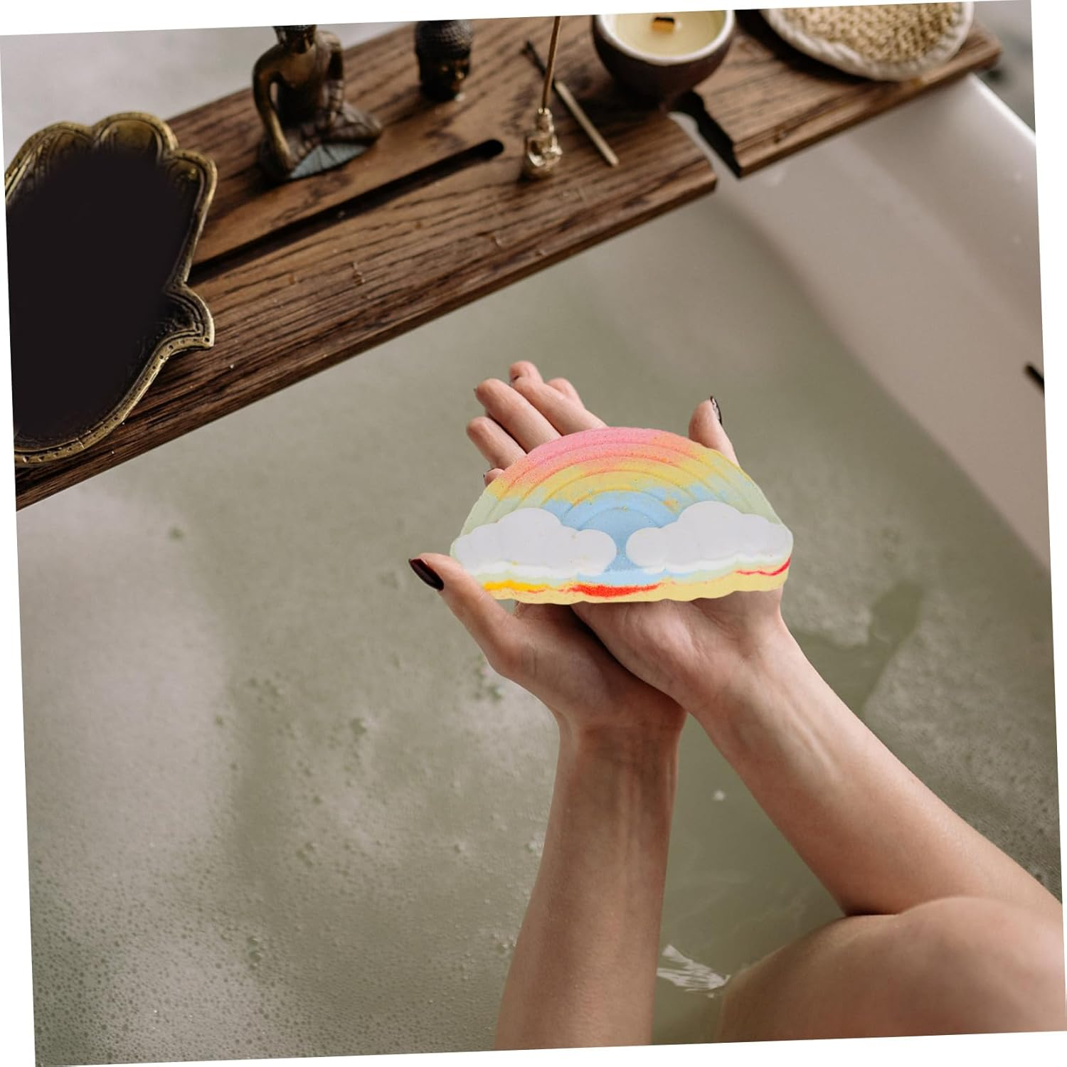 OATIPHO Unique Cloud Shape Bath Salt Bomb Fragrance Essential Oil Relaxing Showering Bubble image number 4