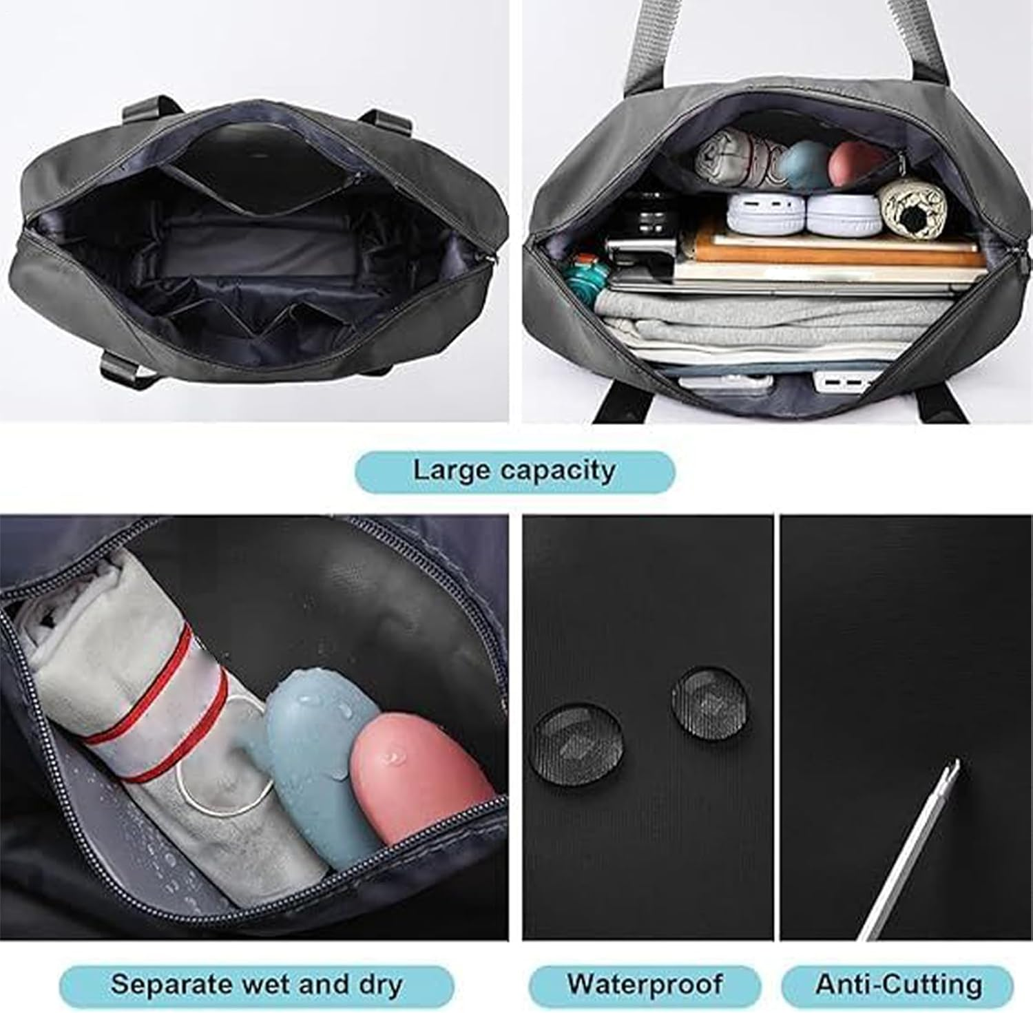 Carry on Bag with Wheels | Large Capacity Rolling Luggage Pack | Expandable Compartment Waterproof Travel Bag with 360 Degree Swivel Wheels for Business Trip