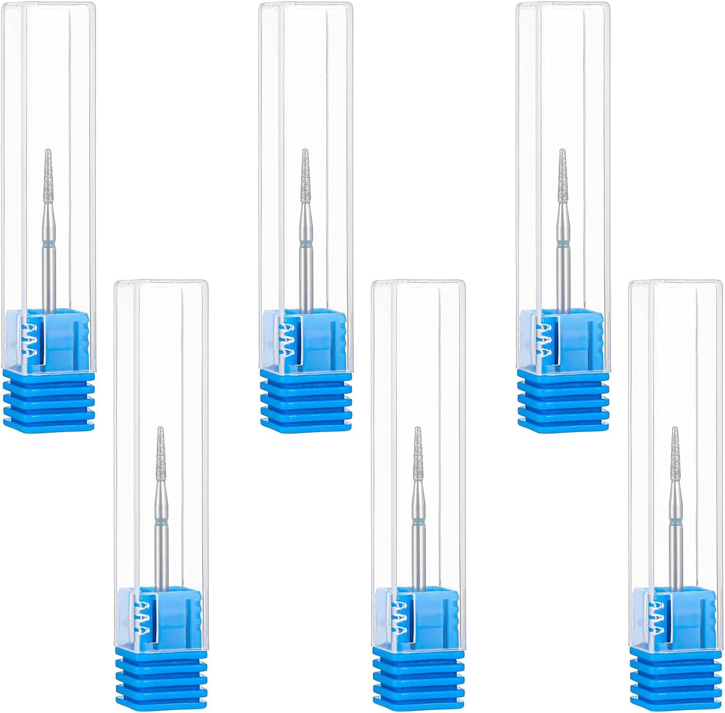 Pack of 6 Cuticle Drills, Reusable Nail Cutter Bits with Case, Diamond Flames Cuticle Cutter, Professional Cuticle Cleaning Tool Medium Grit for Nail Care Foot Care image number 5