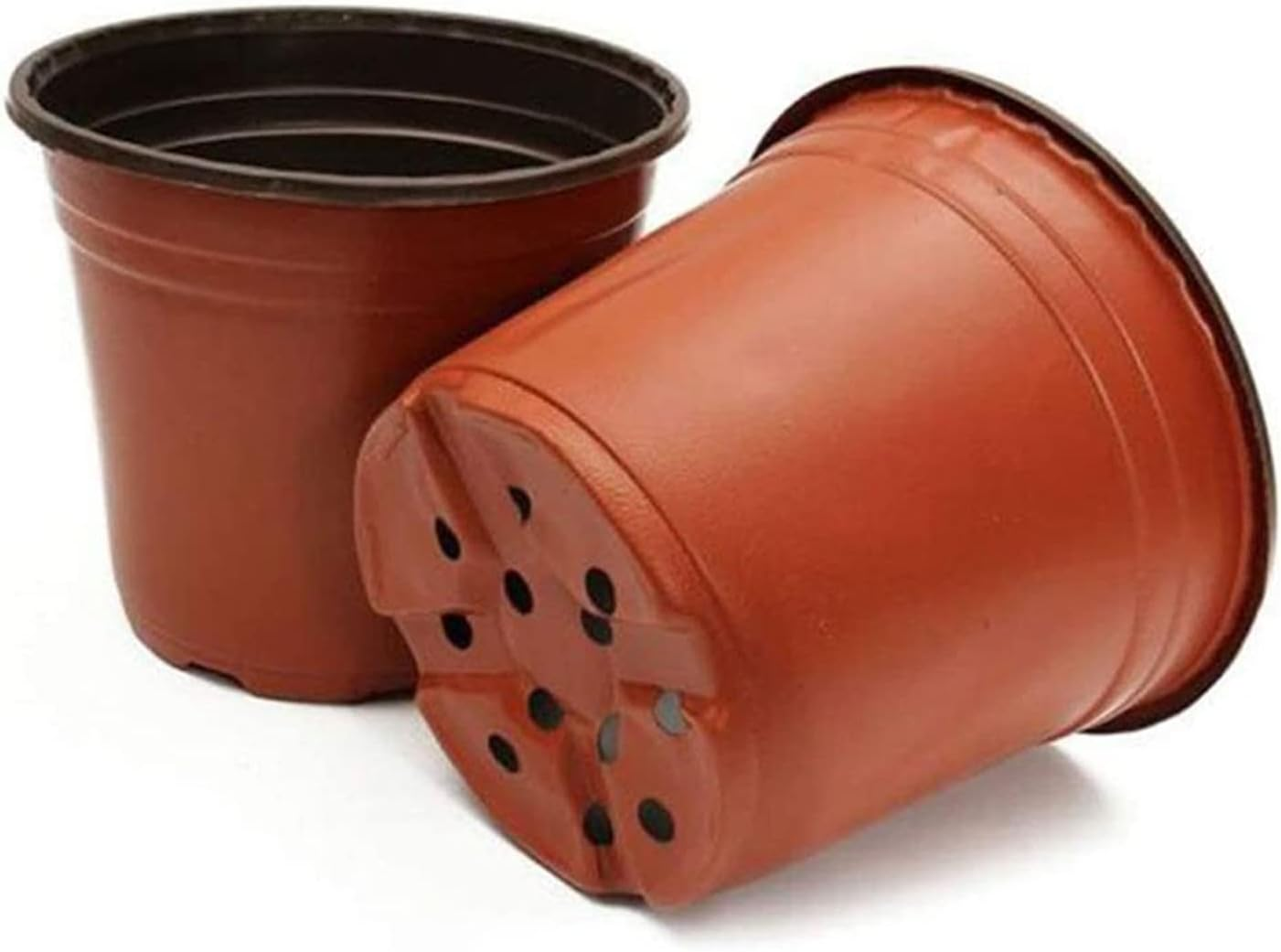 Yotsuba Plastic Plant Flower Garden Pots, 100 Pcs Nursery Seedlings Pot Growing Container