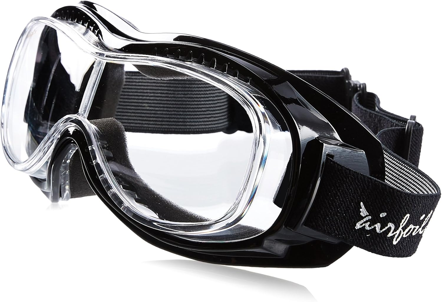 Pacific Coast Airfoil Padded 'Fit over Glasses' Riding Goggles (Black Frame/Clear Lens) image number 5