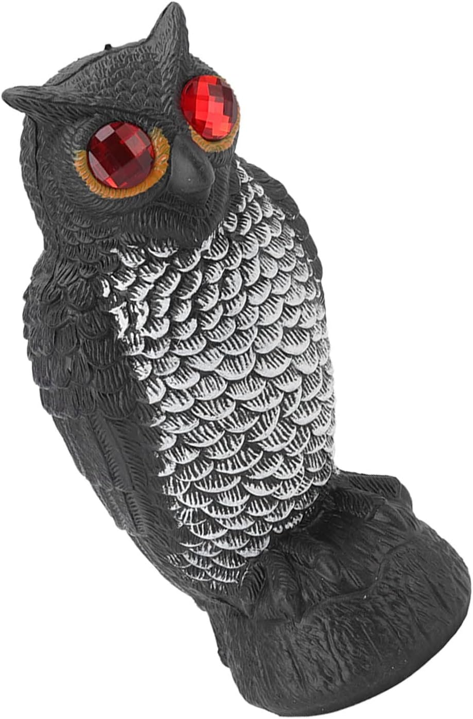 Owl Keeping Birds Away, Fine Detail High Simulation Owl Bird Repellent Deterrent Plastic Material for Birds (Cartoon Flaky Small Owl) image number 1