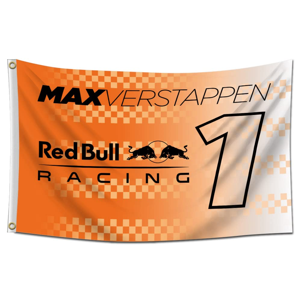 Max Verstappen #1 Flag 3X5 Feet Red Bull Racing Banner for Car Fans with Brass Grommets image number 1