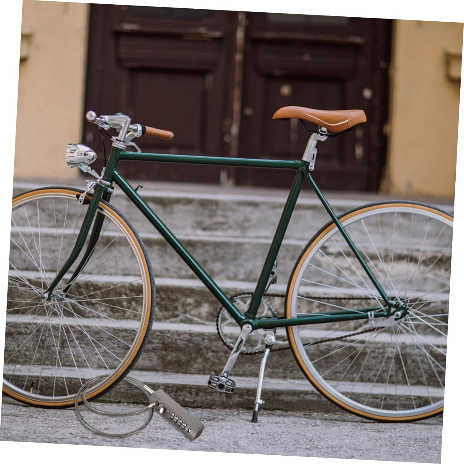 SEWACC Combination Cable Lock 4-Digit Password Bicycle Cable Lock for Bike Helmets Backpacks Travel Luggage and Fridge Use image number 5