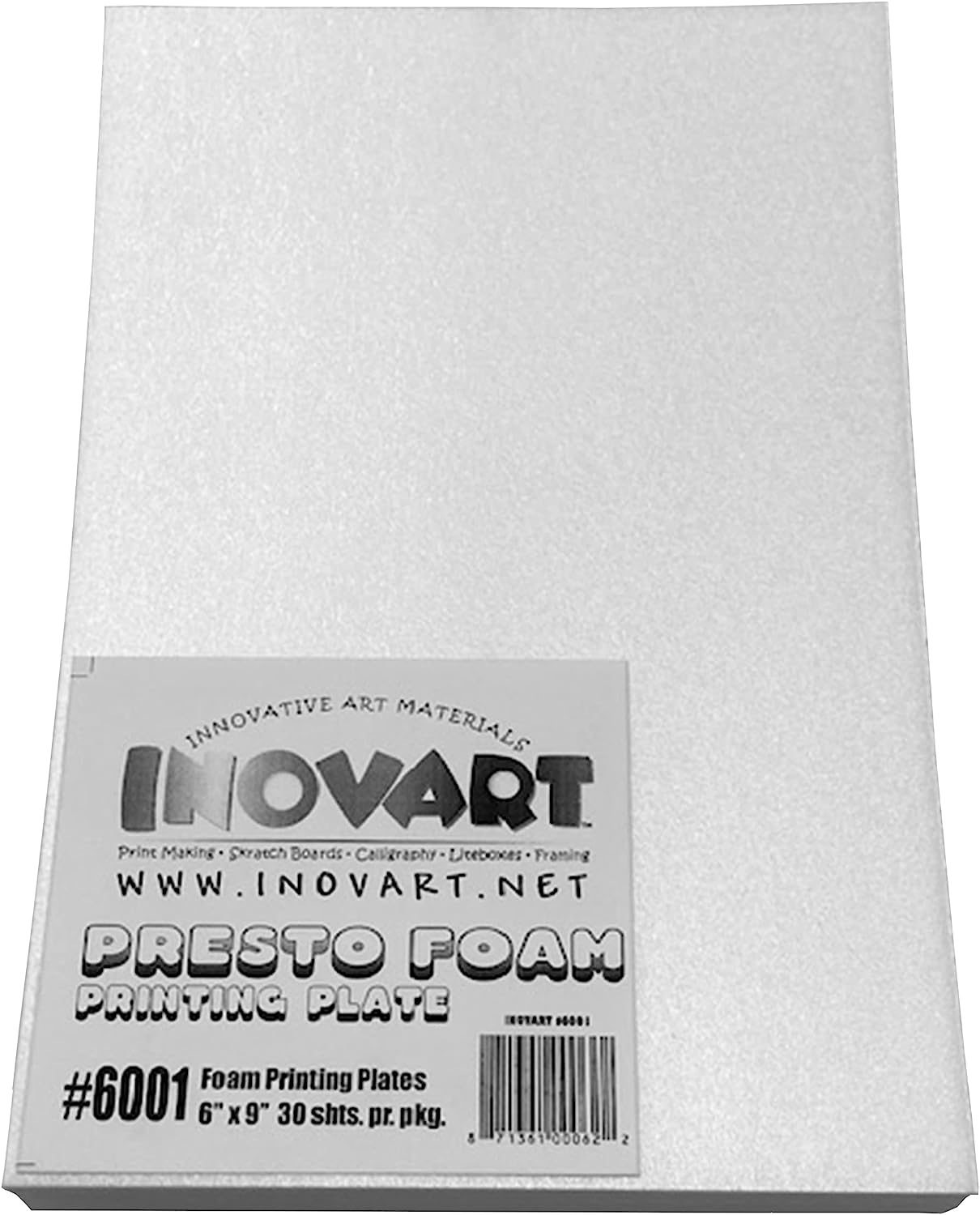 INOVART Presto Foam Printing Plates, 9"X12", 12 Sheets