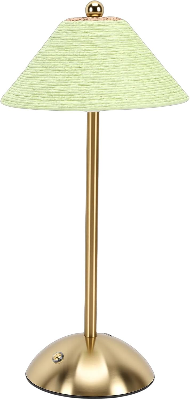 Dpofirs Boho Rattan Table Lamp, LED Rechargeable Reading Lights Night Light, 3 Color Touch Control Bedside Lamps for Nightstand, Bedroom, Living Room, 1200Mah (Black)