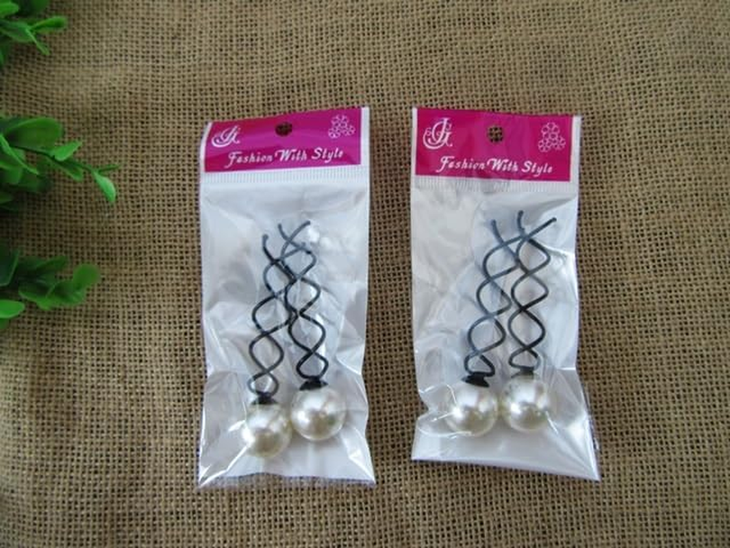 12Packs X 2Pcs Spiral Twist Screw Hair Pin Bobby Clip Tie Ponyta