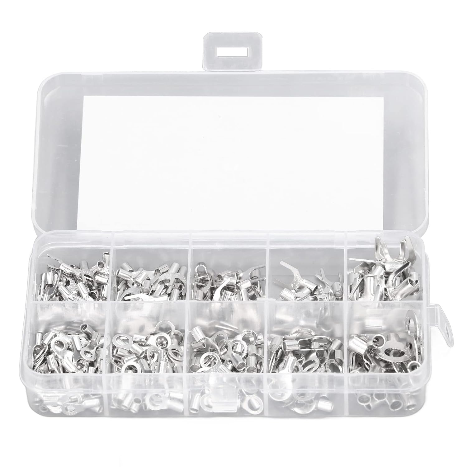 Heavy Duty Copper Fork Terminal Kit, Tinned Wide Ferrule Design for Household Appliances, Automobiles, Cabinets image number 1