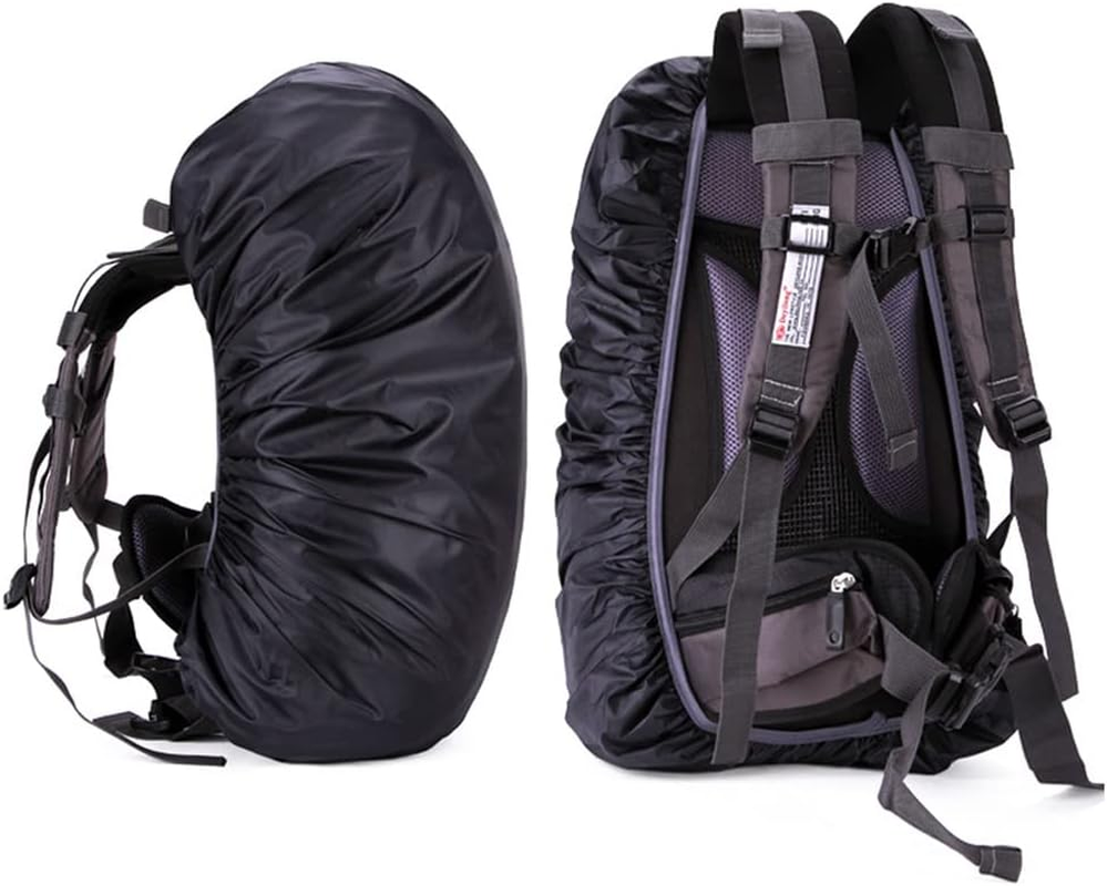 35L Travel Backpack Rain Cover Hiking Bag Waterproof Dust Rain Outdoor Rucksack - Army Green image number 6