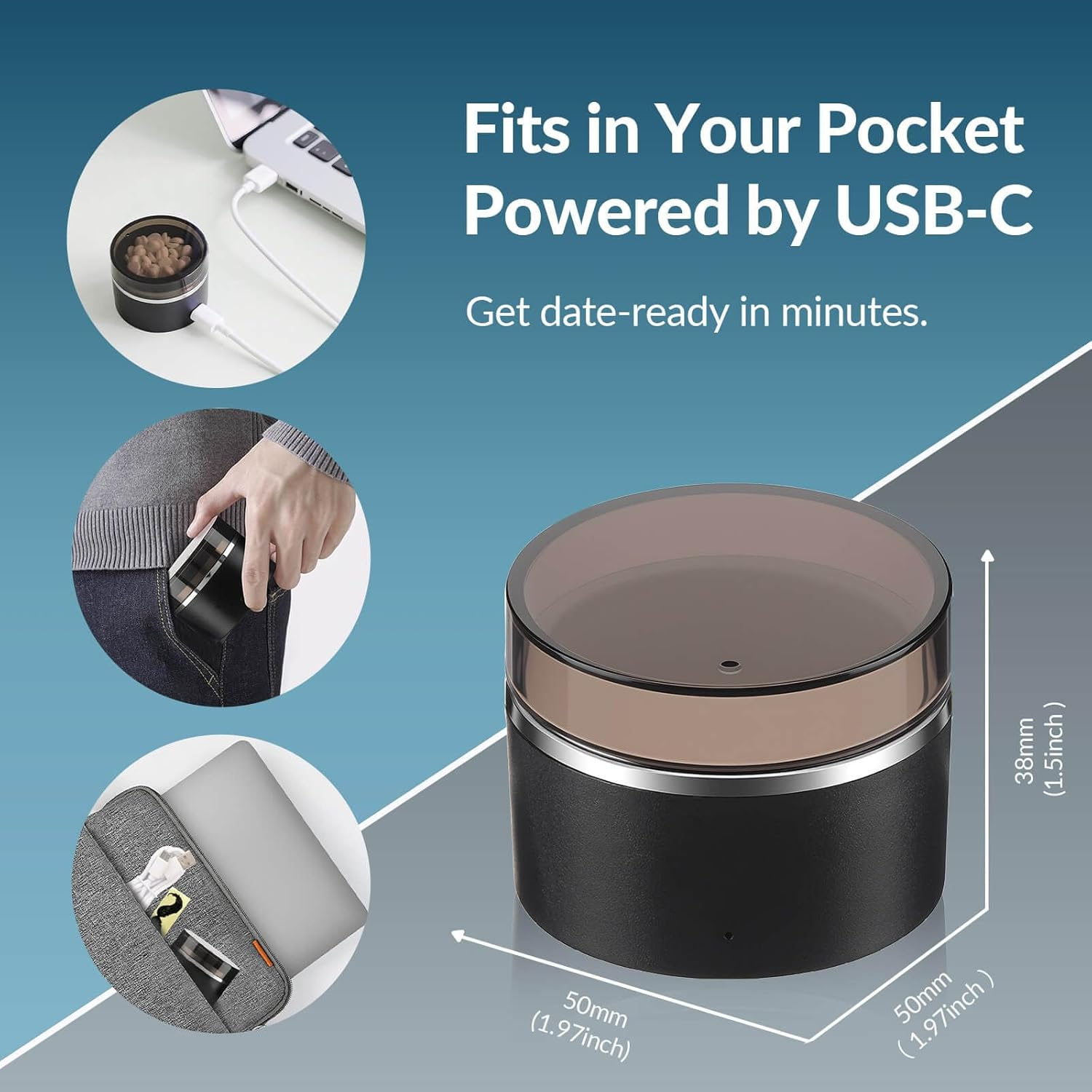 Waxfans Nose Wax Kit for Men - Ear Hair Wax Kit a Wax Warmer,A Silicone Bowl,100G Wax Beads,20 Applicators,Portable Nose Waxing Kit for Men & Women (Black) image number 3