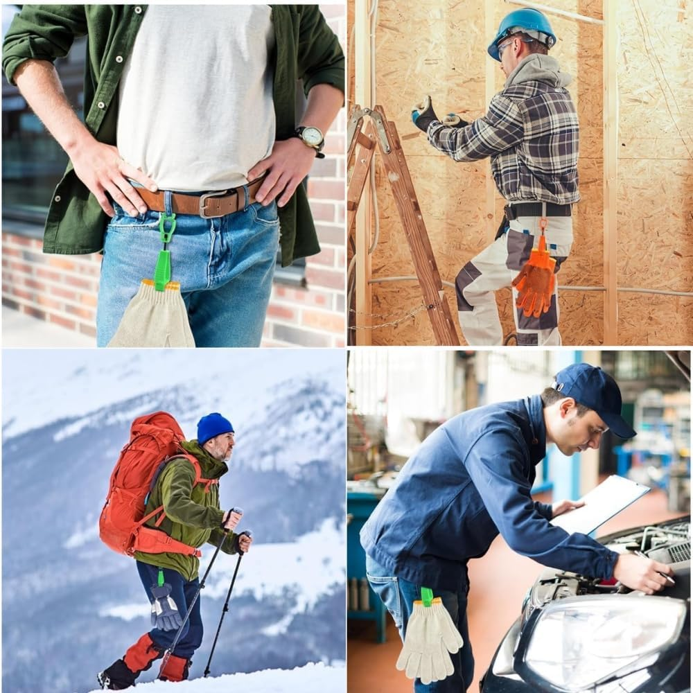 DACUAN 6Pcs Pvc Safety Work Glove Grabber Clips,Work Safety Clip Guard Labor Glove Keeper image number 2