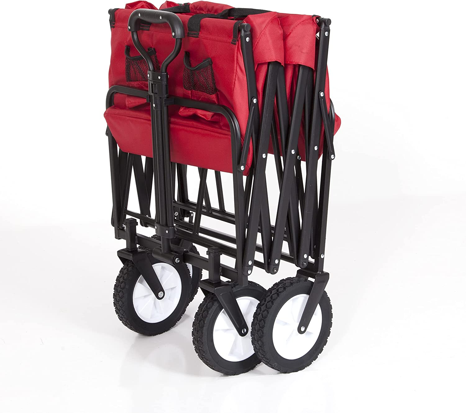 Mac Sports WTCX-201 Extended Collapsible Folding Outdoor Utility Wagon, Red image number 6