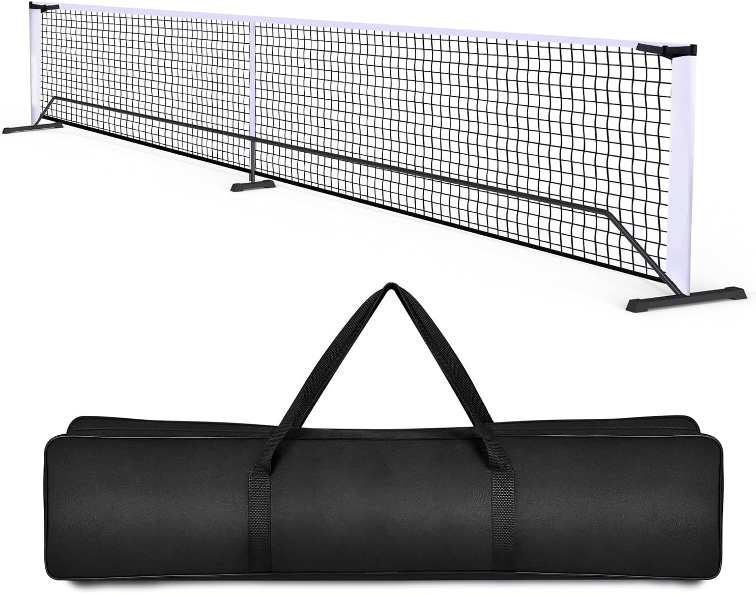 PTEROMYS Portable Pickleball Net Indoor Outdoor Regulation Size 22 FT & Half Court 11 FT Designed for All Weather Conditions
