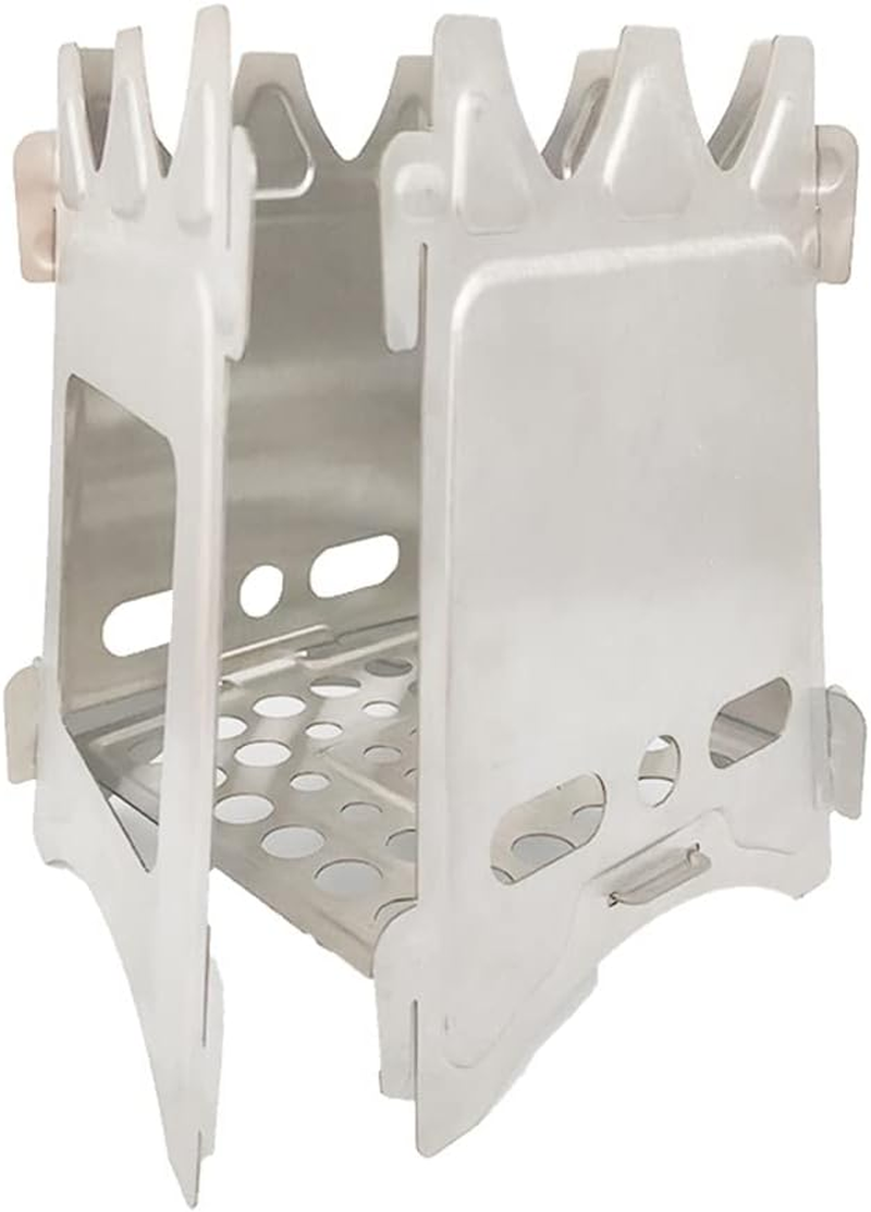 Lightweight Portable & Foldable Wood Burning Camping Stove, Backpacking Stove for Outdoor Camping, Backpacking, Hiking, Traveling BBQ and Bushcraft Survival image number 4