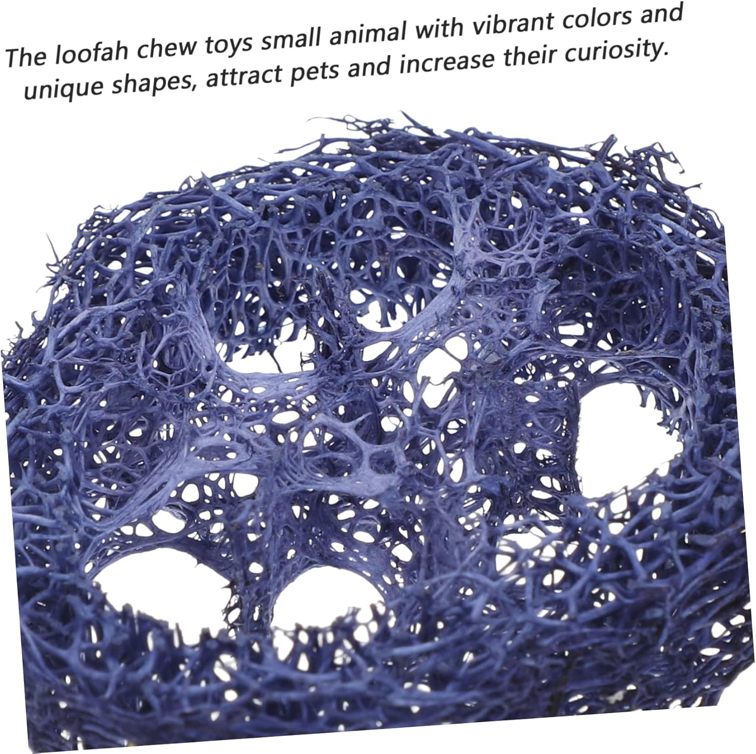 UKCOCO 12Pcs Loofah Chew Toys Small Animal Toys Guinea Pig Chew Supplies Organic Loofah Teeth Cleaning Vibrant Colour Hamster Rabbit PET Random Color image number 6