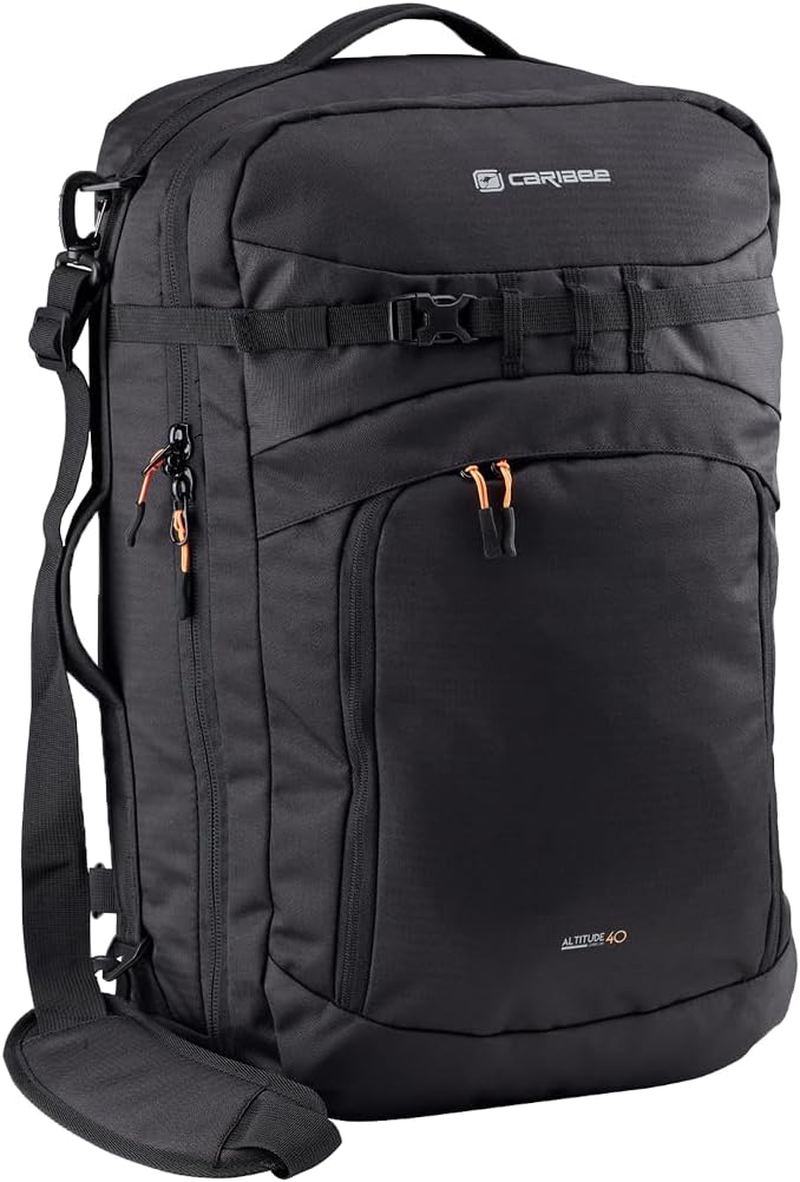 Caribee Altitude Carry-On Backpack, 40 Litre Capacity, Black image number 3