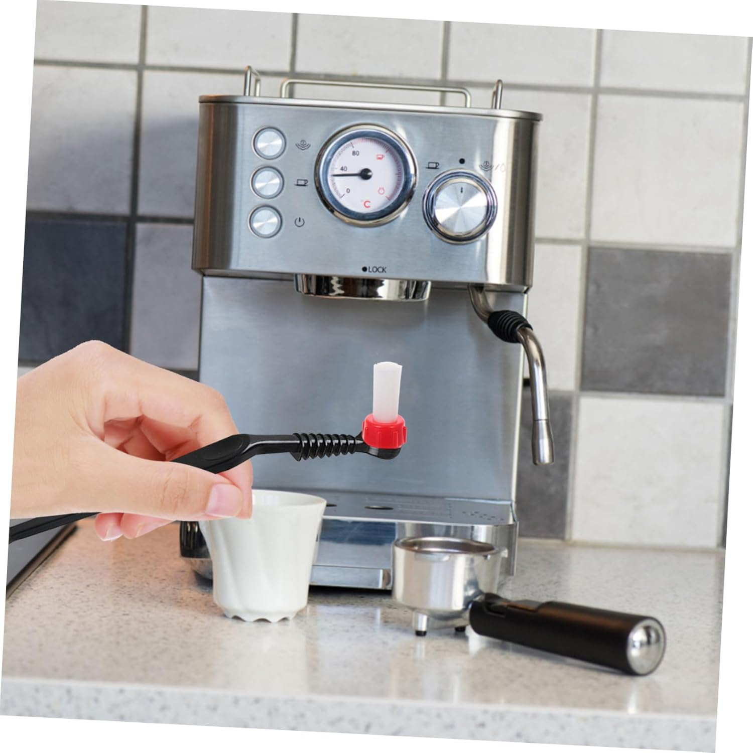 Angoily Coffee Maker Cleaning Brush Heat Resistant Nylon Brush for Espresso Machine Grinder Teapot and Appliances image number 5