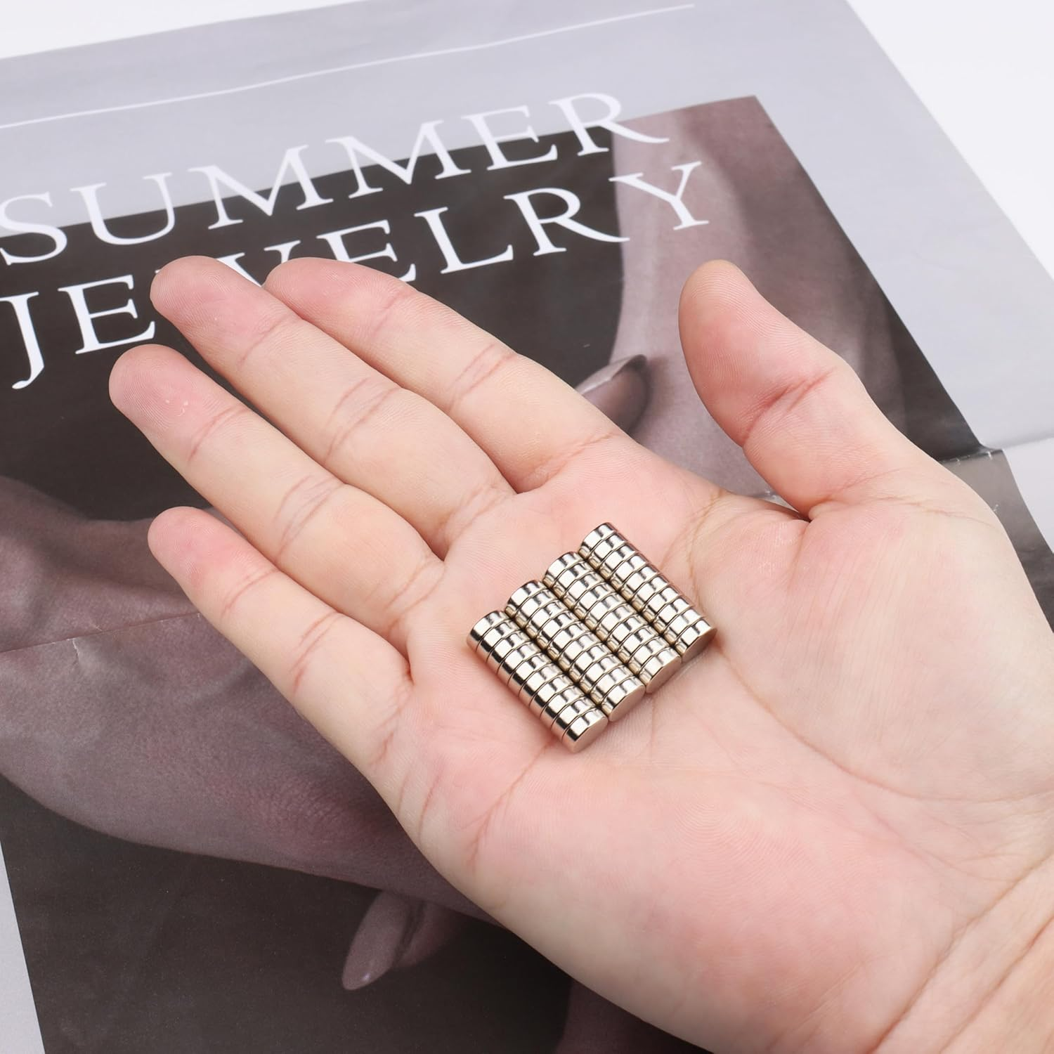 40Pcs 8X3Mm Small Magnets,Round Refrigerator Magnets, Small Cylinder Fridge Magnets, Office Magnets, Whiteboard Magnets, Durable Little Miniature Tiny Mini Magnets for Crafts image number 6