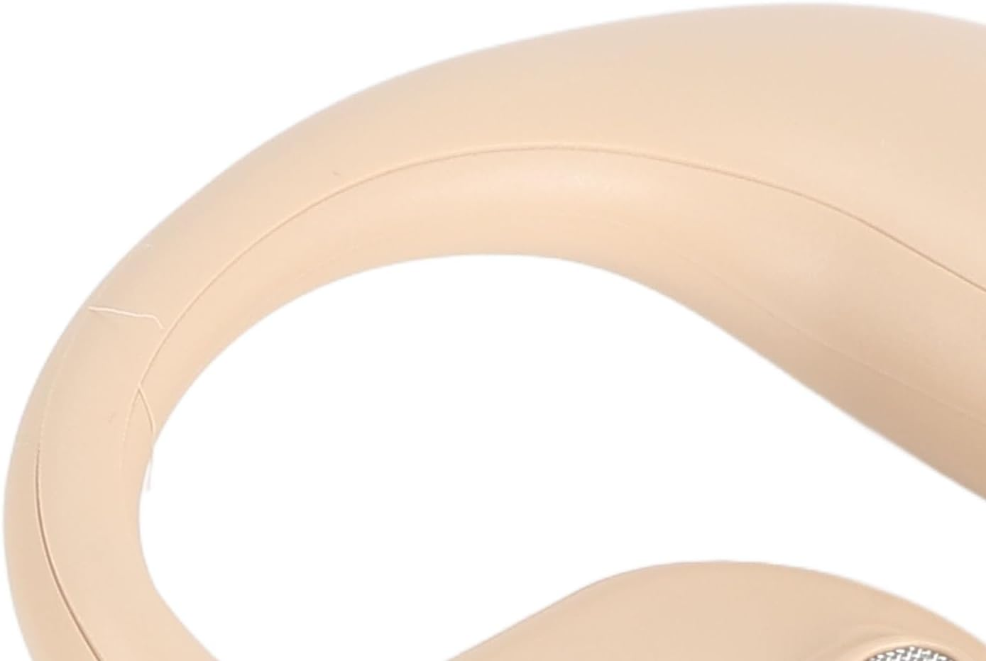 Generic Single Ear Headset, Single Open Ear Headphones Noise Cancelling Type C Interface Calling for Hiking (Beige) - Black image number 3