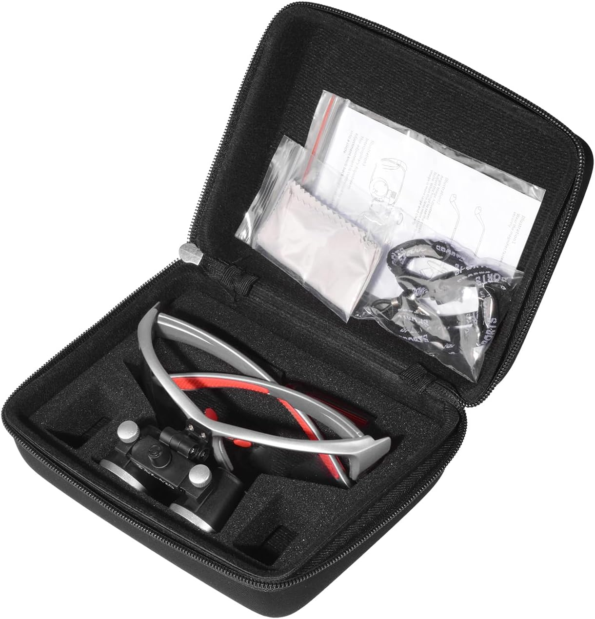 Loupes 2.5X 3.5X Magnification Binocular Magnifier Optical Glass Lens (3.5X, Silver) image number 1