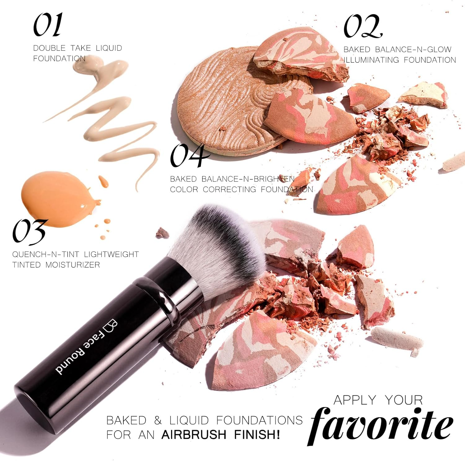 BS-MALL Makeup Brushes Kit &ndash; Professional Makeup Tools with Travel Case, Includes Foundation, Powder, Concealer, Lip & Eyeshadow Brushes for Daily Use & Versatile Occasions (Aluminum Tube Coffee) - Aluminum Tube Coffee image number 5