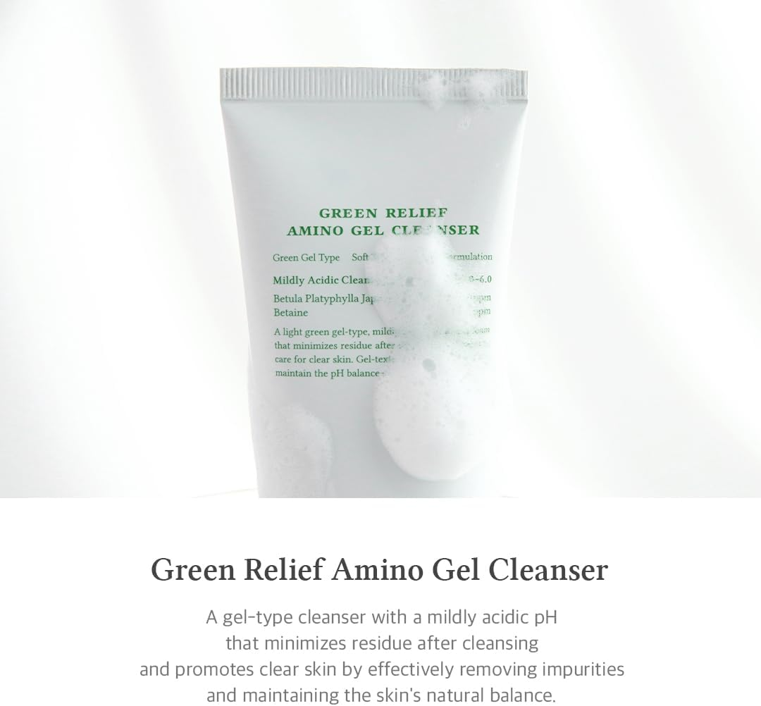 Dr.Althea Green Relief Amino Gel Cleanser | Lightweight & Hydrating Makeup Remover | Daily Face Wash with Hyaluronic Acid | Korean Vegan Skincare for All Skin Types | 100Ml image number 4