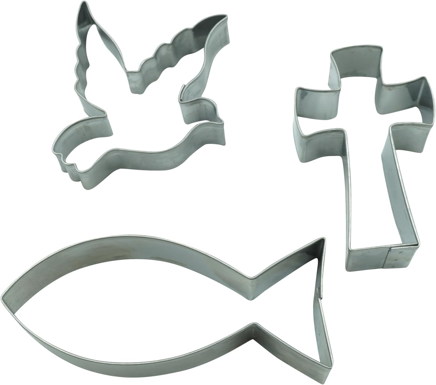 Bekkib - Set of 3 Christianity Cookie Cutters - Biscuit Moulds for Religious Occasions - Dishwasher-Safe Cookie Cutters Made of Stainless Steel - Perfect for Cookies and Cake Decoration - 998464 image number 3