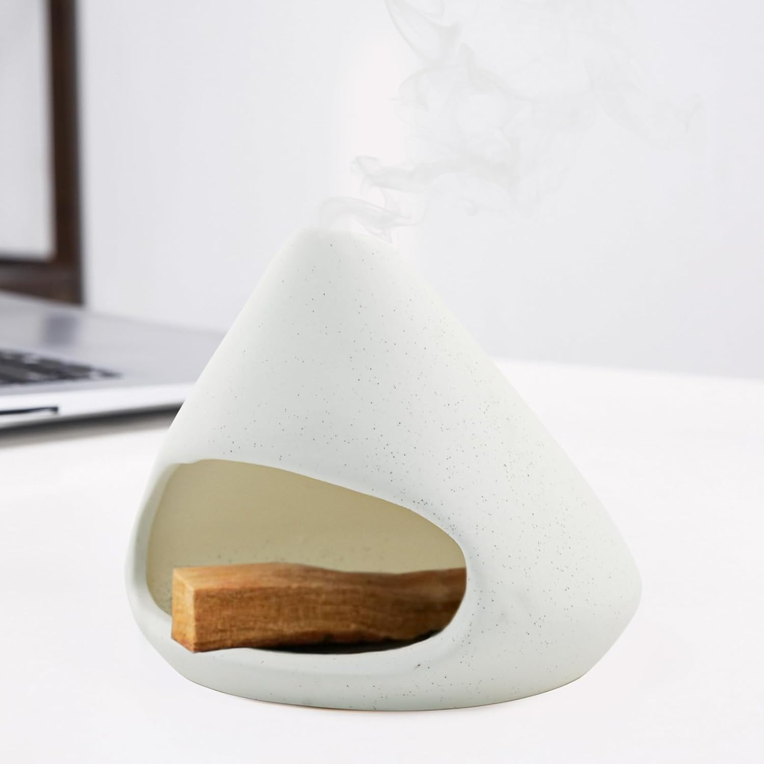 Mrmrkura Ceramic Incense Burner Holder for Palo Santo Sticks, Sage, Incense Sticks - White image number 5