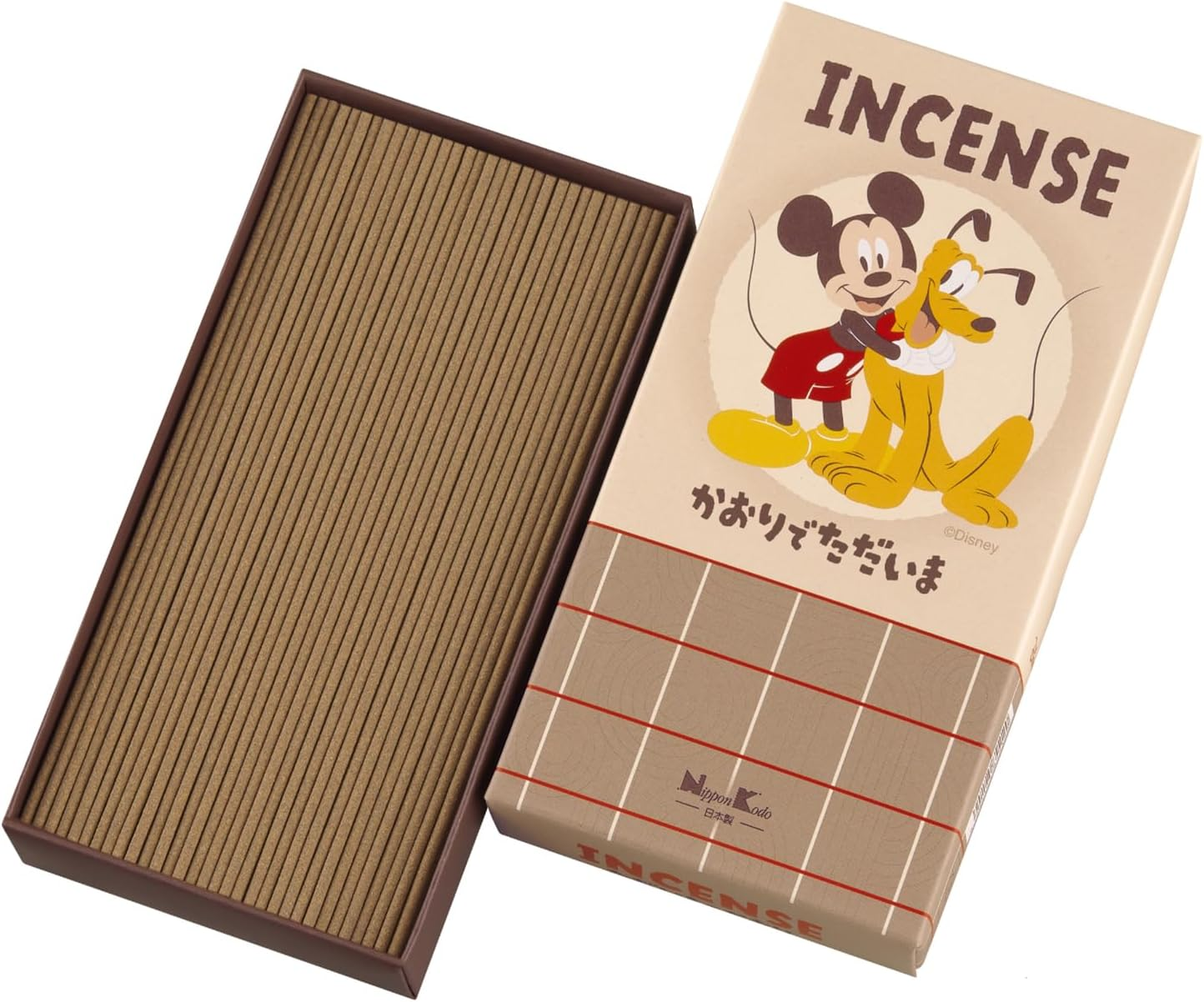 Nihon Kodo Disney Incense Sticks, Milk Tea Scent, Mickey Mouse & Pluto, Kaori De Moma, 3.2 Oz (90 G) image number 1