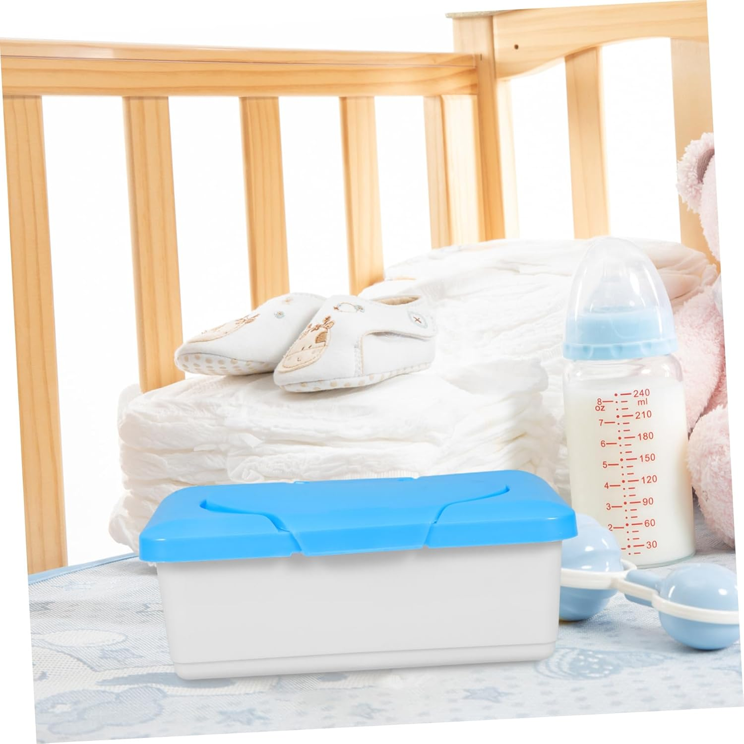 WOONEKY 2Pcs Plastic Wipes Box Cover Refillable Tissue Holder for Travel and Home Use image number 1