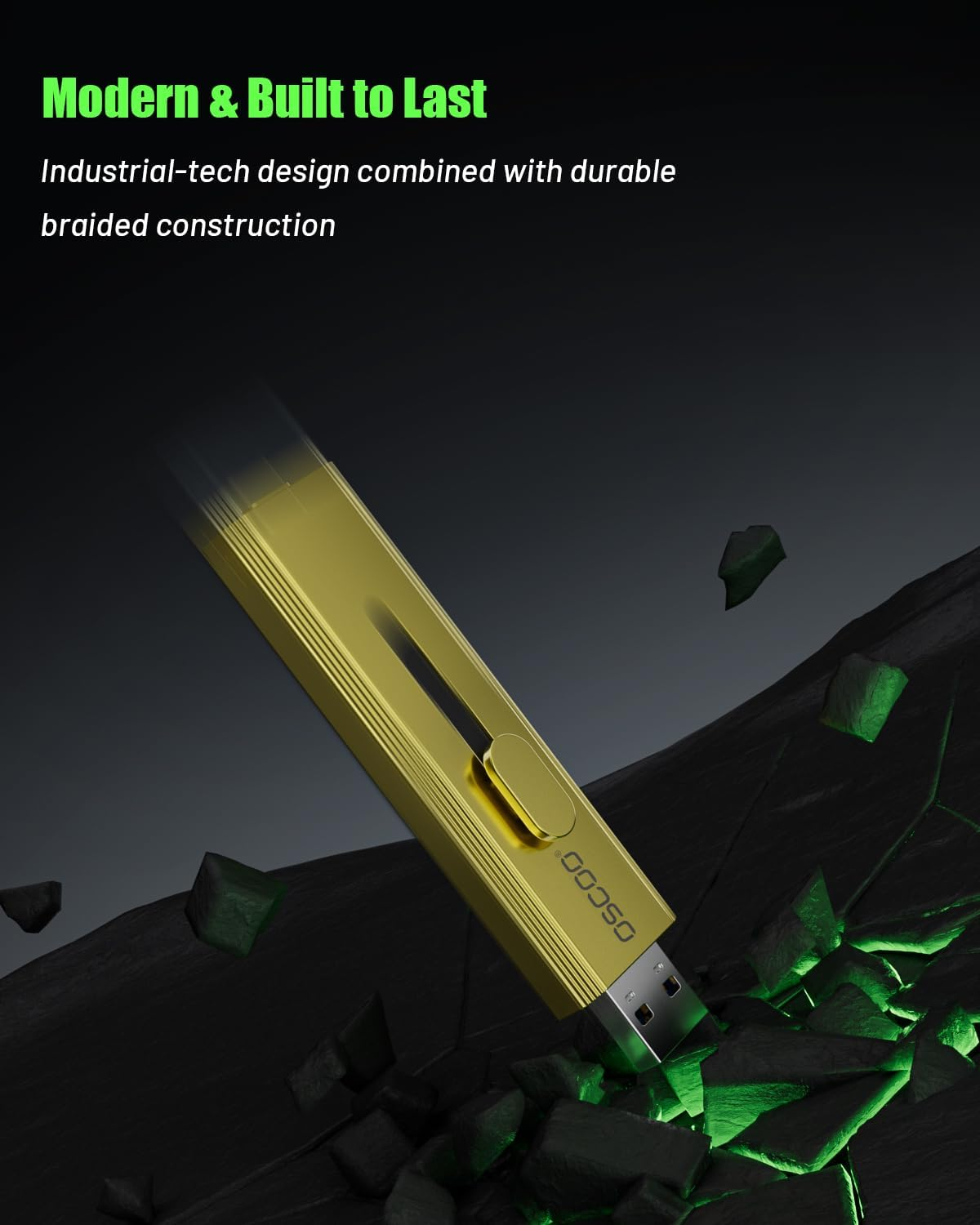 2TB Portable SSD, USB 3.2 Gen 2 External Solid State Drive, up to 1100Mb/S, Dual USB-C & USB-A Ports, Push-Pull Design, Compatible with Iphone 15/16, Android, Mac, Windows, Laptop image number 1