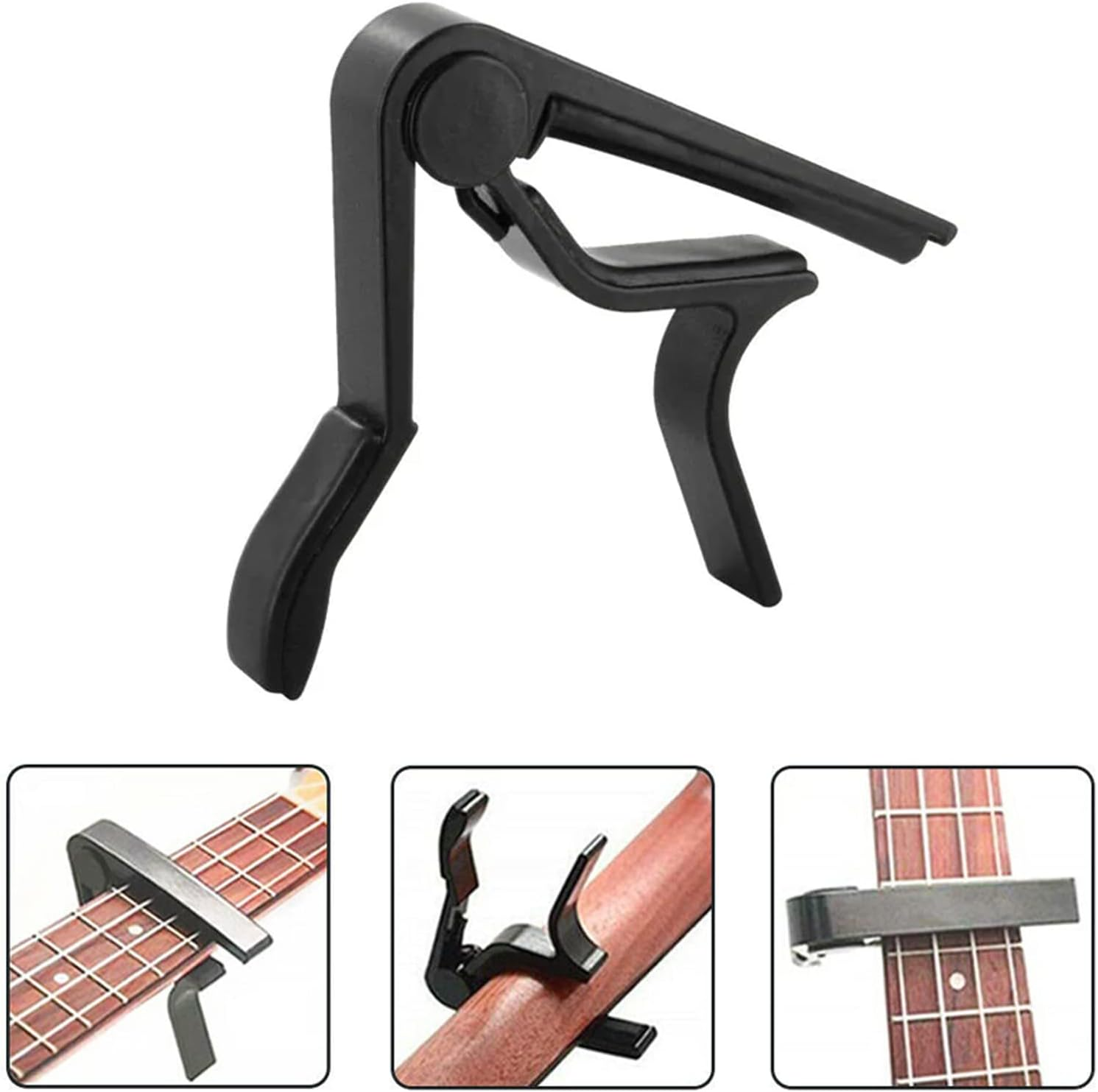 Premium Alloy Capo Quick Change Trigger Clamp for Guitar Banjo Ukulele (Blue)