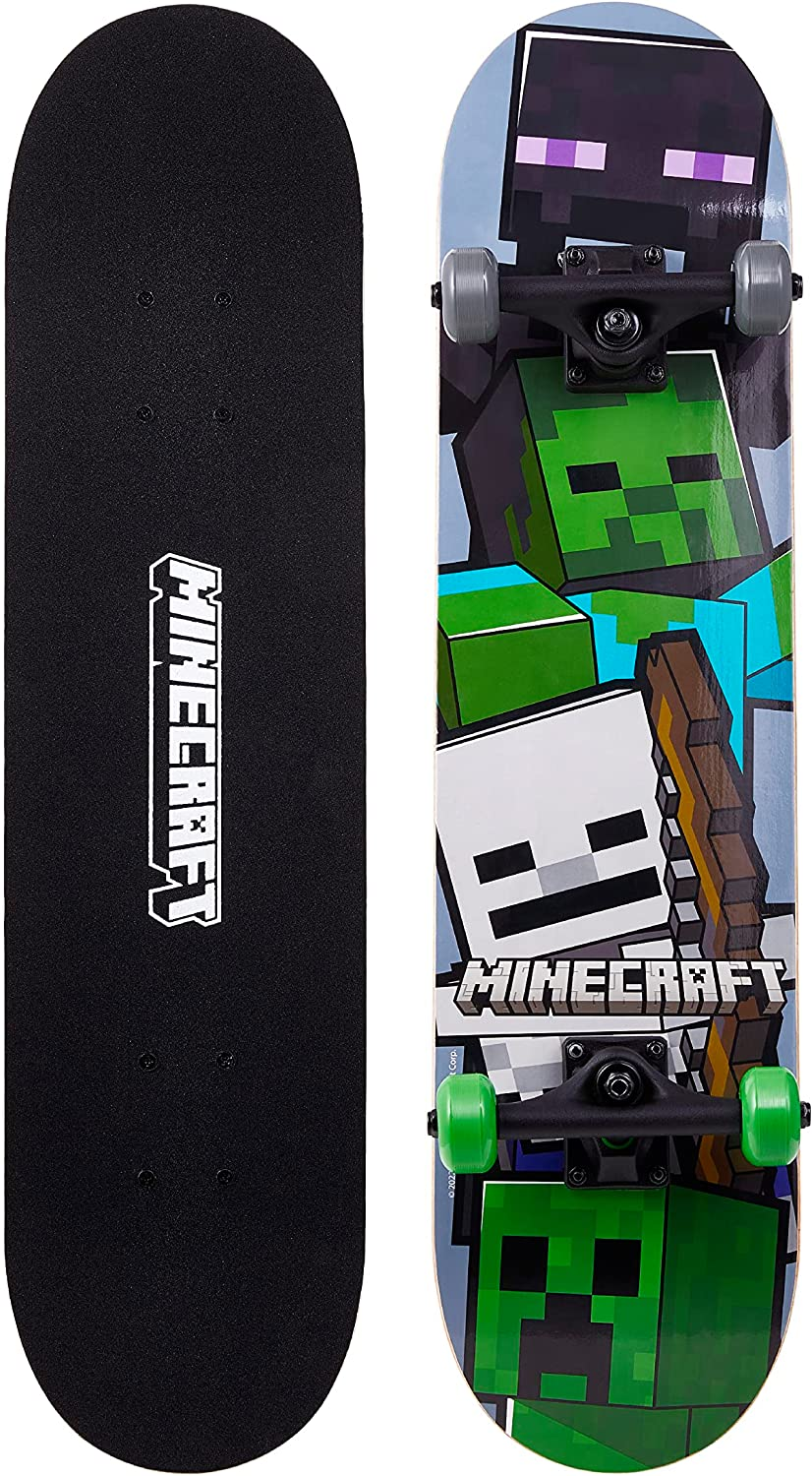 Minecraft 31 Inch Skateboard, 9-Ply Maple Deck Skate Board for Cruising, Carving, Tricks and Downhill image number 4