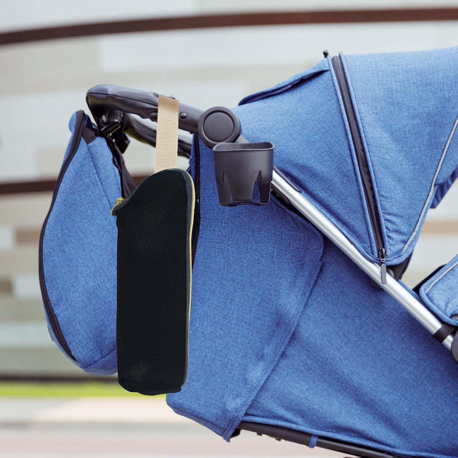 2Pcs Insulated Baby Bottle Tote Bags - Baby Bottle Warmer Bag & Breastmilk Cooler Bag | Leakproof Feeding Bottle Bag for Daycare, Travel, Stroller | Durable Waterproof Design with Hanging Clip image number 2