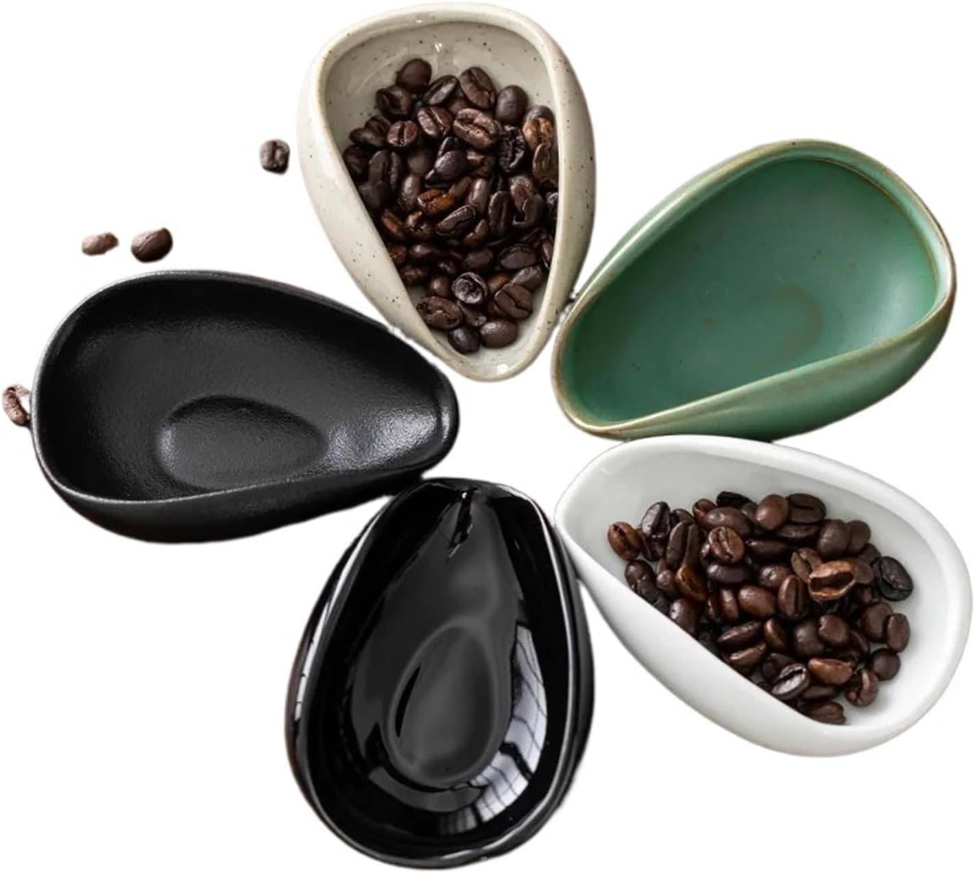 Coffee Beans Dosing Cup Trays Pottery Tea Separator Vessel Ceramic Measure Ware Espresso Bean Scoop Shovel Coffee Accessories ﻿(Color: J) image number 3