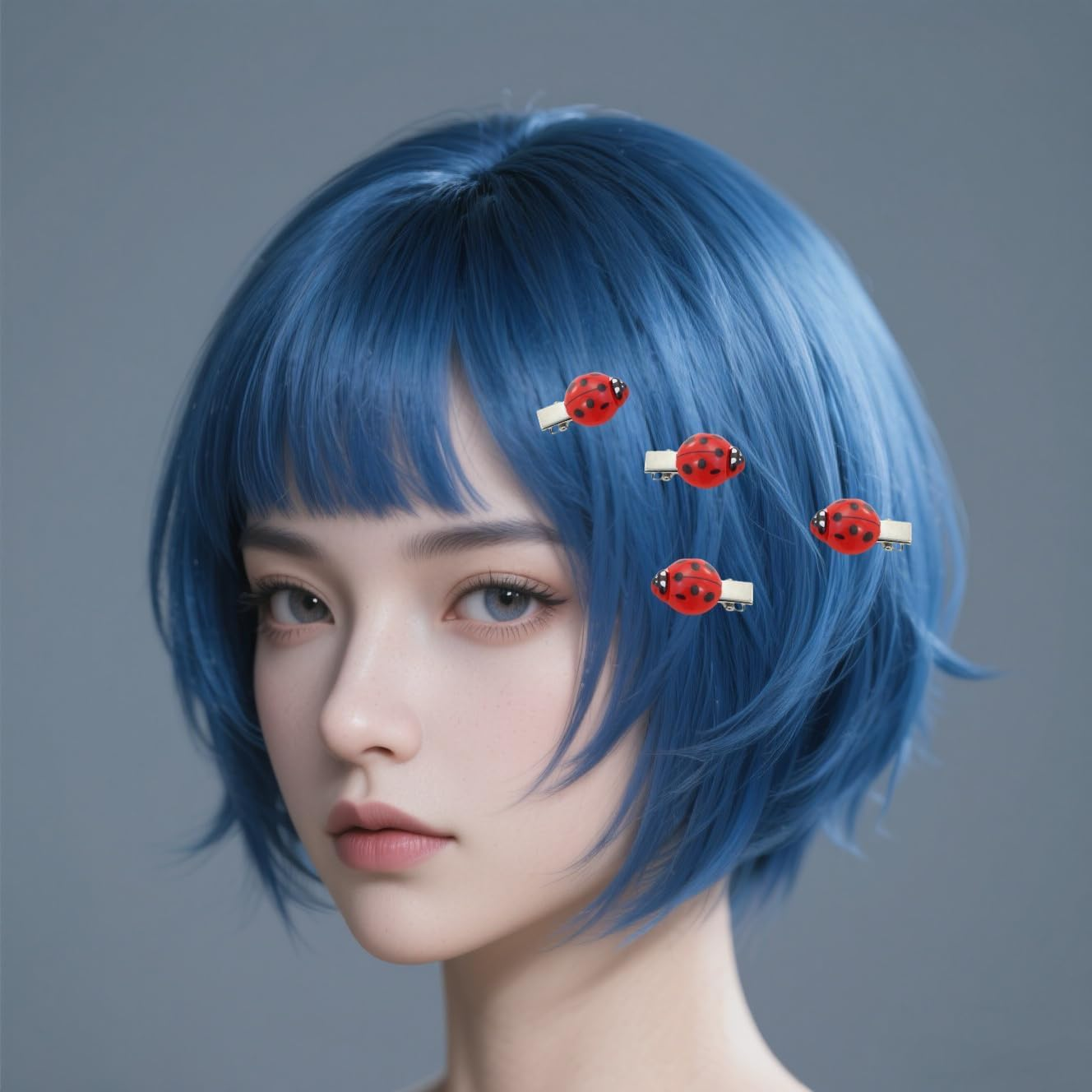 Ladybird Hair Clips, Pack of 10 Ladybird Hair Clips, Suitable for Women Various Hairstyles, School, Decoration of Clothes and Backpack, as Well as for Parties and Outdoor Use image number 6