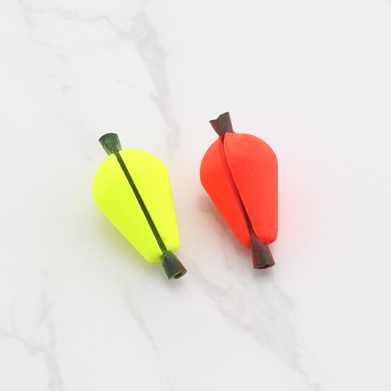 LT Easiyl 20Pcs Float Foam Fly Fishing Float Strike Indicator Water Drop Bobber Indicators Accessory Fluorescent Yellow and Orange Red image number 2