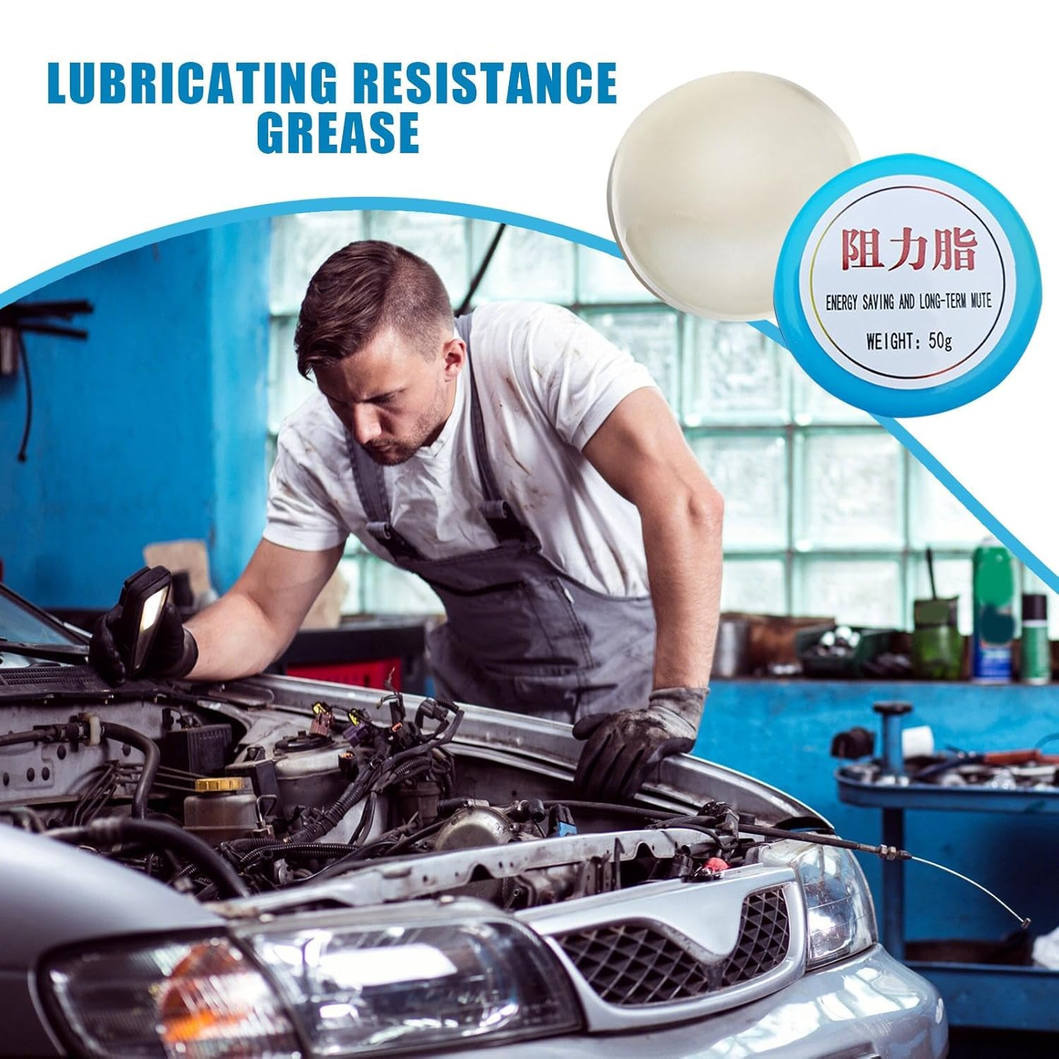 Damping Grease - Mechanical Damping Lubricating Grease | High-Performance Mechanical Damping Lubricating Grease 50G Multi-Purpose Damping Grease for Electrical Connections image number 6