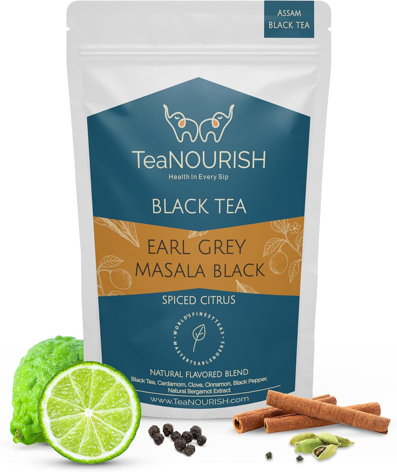Teanourish Darjeeling Roasted Black | Darjeeling Loose Leaf Tea | Full Bodied & Robust | Freshly Sourced from Single Estate | Brew as Hot or Iced Tea - 100 G