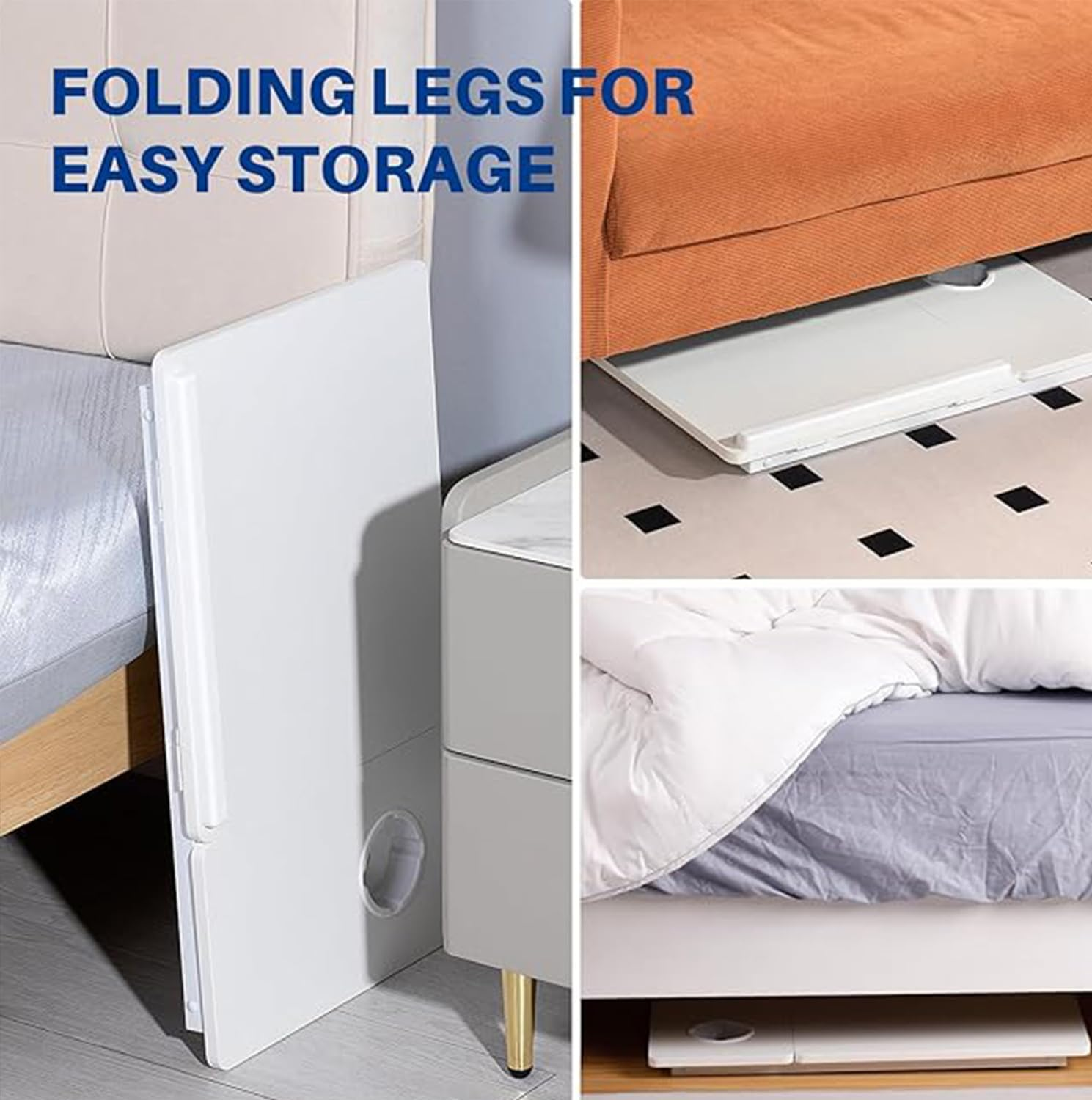 Laptop Desk for Bed or Couch,Laptop Stand for Bed,Foldable Relaxing - Area Work Surface for Portable Electronic Device and Writing (White) image number 4