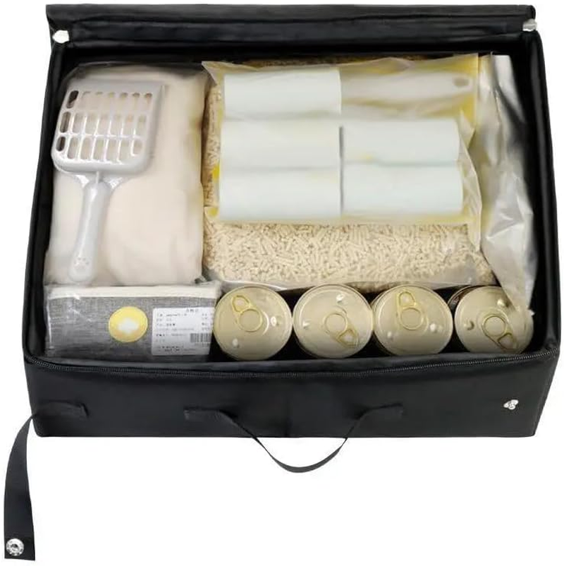 Portable Cat Travel Litter Box with Zipped Lid, Foldable Travel Litter Box, No Leakage, No Smell, Waterproof, Easy to Carry, Easy to Use in Hotels, Car image number 3
