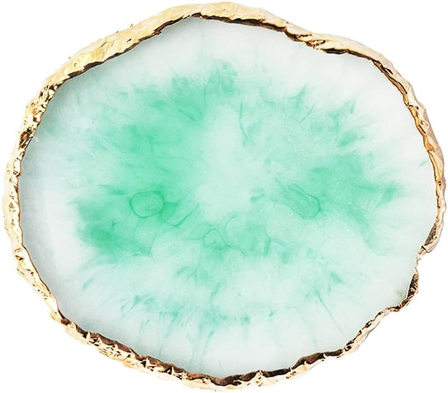 Resin Agate Piece Nail Art Palette Make up Palettes Manicure Painted Palette, Resin Gel Polish Palettes Nail Art Polish Mixing Palette for Nail DIY Design Nail Art Polish Mixing Blending Tools image number 5