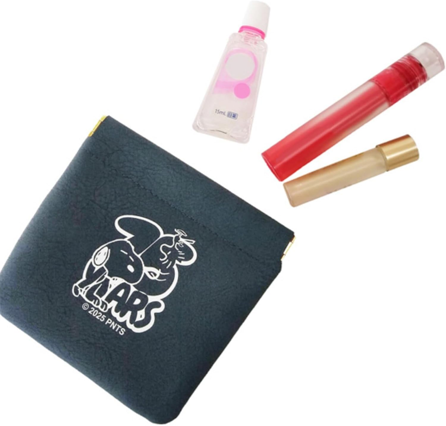 Snoopy Mini Pouch, Spring Mouth, Trinket Case, Lip Cream, Wireless Earphone Case, Eye Drop, Small Storage, Cute, Character, Snoopy & Japanese Style, 75Th Anniversary Logo, Ivory, 4.3 Inches (11 Cm) image number 6