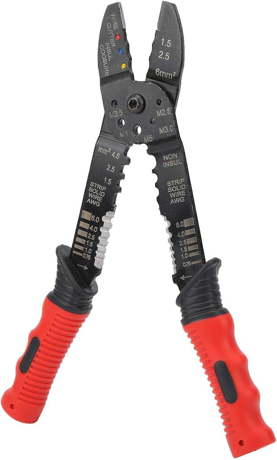 Crimper, Carbon Steel Blades with Crimping Tool, Crimp Insulated Terminals/Non-Insulated Terminals/Connectors/Plug-In Connectors, for Industrial Supplies image number 4