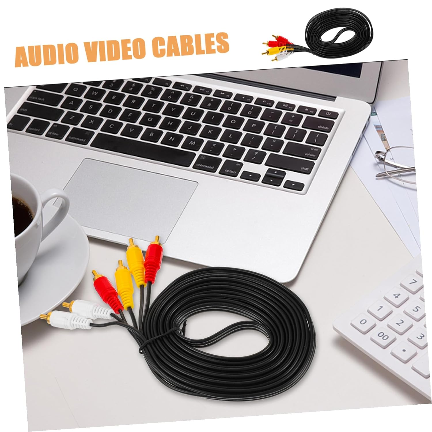 KOCKSHION Av Cable Male to Male Audio Video Cord for DVD Vcd Box Stable PVC Copper Wire Transmission Tv Auxiliary Connection for Home Theater Equipment image number 3