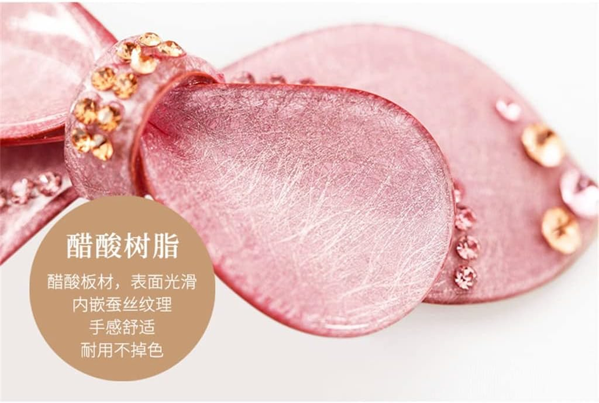 Alligator Clip,Headdress,Hair Clamp,Hairpins,Clip Headgear Back Head Hairpin Korean Rhinestone Word Spring Top Clip Bow Headgear (Color : A, Size : 9.5 * 6Cm) (Color : B, Size : 9.5 * 6Cm) image number 6