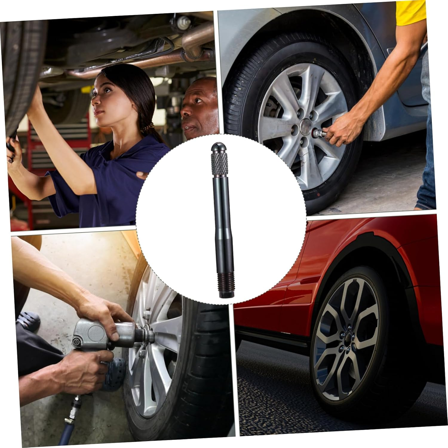 GARVALON Automotive Guide Pin Bolt Wheel Alignment Tool Stainless Steel Rim Pin image number 1