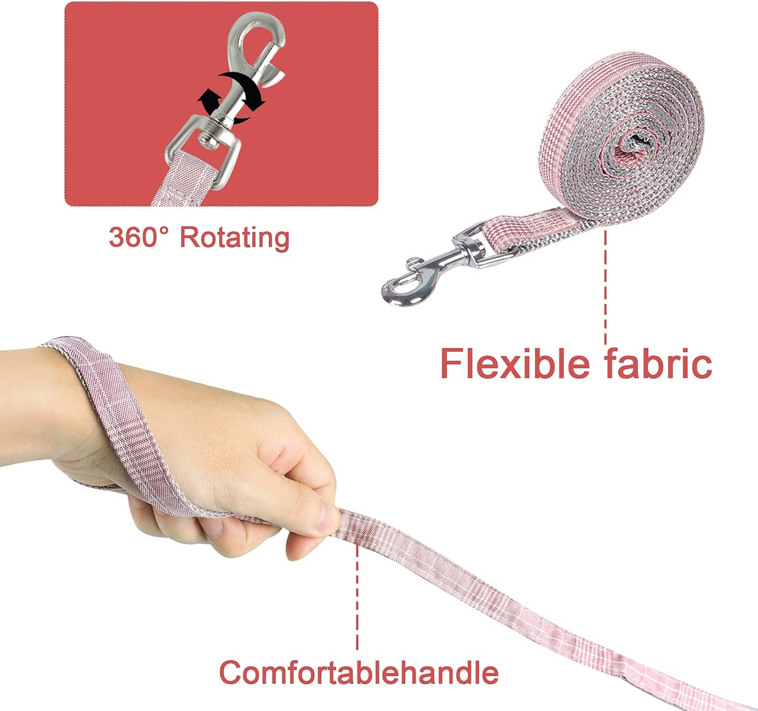 Cat Harness and Leash Set, Adjustable Mesh Pet Harness with Cute Bow European Style Chest Strap with Safety Buckle (Pink, M) image number 4