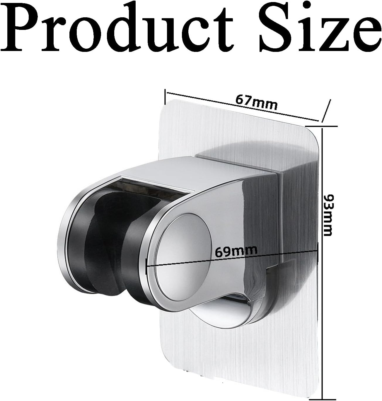 Shower Head Holder, No Drill Mount Shower Accessories, Adjustable Angle Gutter Mount for Bathroom, Shower Enclosure Corner Holder, Universal Shower Arm Bracket image number 5
