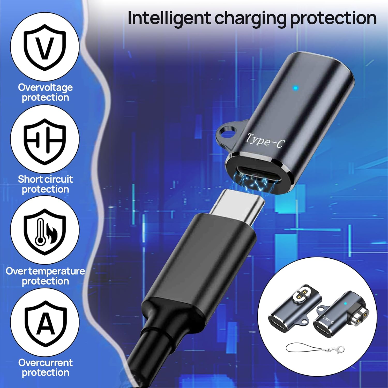 2Pcs Type-C Magnetic Charger Adapter Compatible for Shokz Openrun Pro 2, USB C Headphone Adapter Charging Converter for Aftershokz Aeropex, Shokz Openrun, Openrun Pro, Openrun Mini image number 1